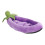 Leaf Pattern Pets Bed Plush Comfort Semi Enclosed Pets-Purple S 1