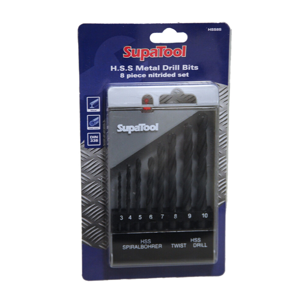 Supatool Hss Metal Drill Bit Set (8 Pieces) 5059444562525