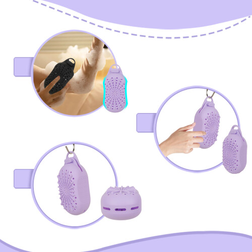 Not Slip Elastomer Soap Owner Exfoliation Tool And-Black 1