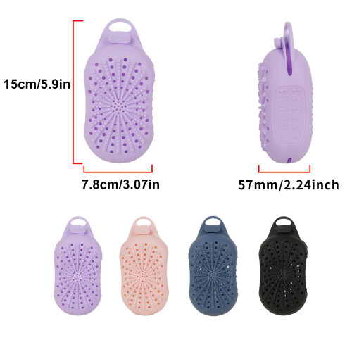Not Slip Elastomer Soap Owner Exfoliation Tool And-Black 2