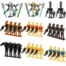 28 PCS Super & Shadow Battle Droids with Weapons Building Blocks