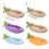Leaf Pattern Pets Bed Plush Comfort Semi Enclosed Pets-Purple S 4