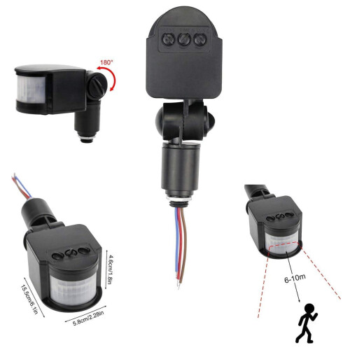 4pcs Outdoor PIR DC 12V Automatic Infrared PIR Motion Sensor Switch for LED Flood Light