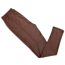 Faux Tights Stretchy Slim Pencil Pants Brown XL
