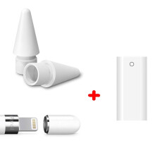 LNKOO 3-Pack Apple Pencil Accessories: Tips, Caps & Charger Adapter Compatible with iPad Pro & Apple Pencil
