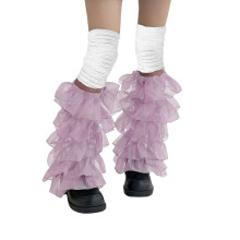 Knee-High Crew Socks for Women – Gyaru, Goth & Lolita Style, Rib-Knit Slouch/Boot Socks, Pink