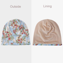 Damelue med blondemotiv og blomstermotiv – elastisk bomullsblanding