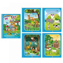 Barnas malepuslespill vannmalingsbok magisk stille bok baby graffiti fargeleggingsbok bok klart vann bildealbum leketøy