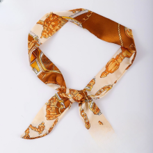 complete set of silk scarves, tie bags, gift boxes, and decorative silk scarves with thin and narrow ribbons, hairbands, slanted edges, and small