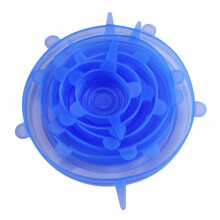 Six-piece Silicone Preservation Cover Stretch Bowl Cover Dust-proof Preservation Refrigerator Microwave Oven Sealed Smiley Face Preservation Film