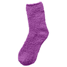 Calzini pantofola antiscivolo viola da donna, morbidi e soffici, adatti all'uso quotidiano.