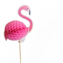 Paper Hummingbird Flamingo Pineapple Melt Cake Decoration Insert Cards Holiday Atmosphere Decorations50pcs/bag