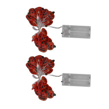 Guirlande lumineuse féérique durable et à longue durée de vie, fonctionnant sur piles, étanche, décoration extérieure, LED en forme de