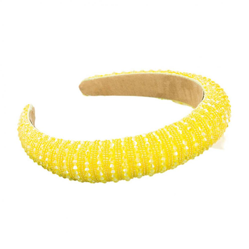 1pcs Homing Hair Hoop Hand-woven Beaded Headband Women's Baroque Sponge Hair Bundle style Simple Facial Hair Accessories