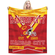 Football City Flannel Throw Blanket 50x60 in