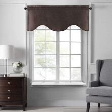 Cantonnière festonnée en imitation soie Colette 127 cm x 53 cm