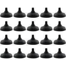 Soportes para banderas de negociación, color negro, 55x35 mm, 20 unidades.