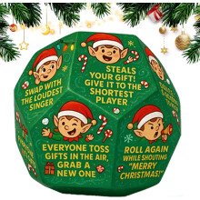 Jeu de dés d'échange de cadeaux White Elephant