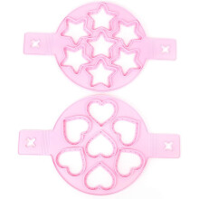 Moule à crêpes en silicone – Forme étoile et cœur, 7 cavités