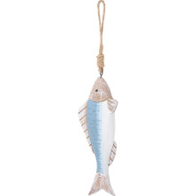 Veggdekor av trefisk, vintage utskåret nautisk skulptur1