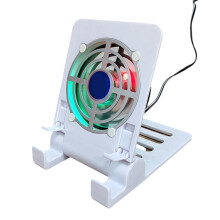 Multiangle Adjustable Phone Stand With Cooling Fan, USB Operated Tablet Coolers For Mobile Devices Quick Cooling Support