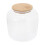 Tarro de cristal para guardar té con tapa de madera, 1000 ml. 1