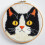 Punch Needle Set Zwart & Wit Kat 20x20cm 1