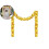 Gouden PVC kerstslinger met 50 LED's, 500 cm 1