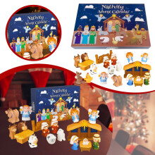 Calendrier de l'Avent Crèche 2025 – Coffret de jeu de 25 pièces pour enfants