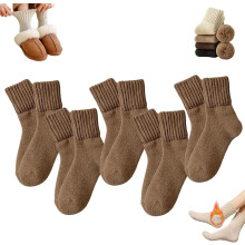 Jogestblish Women's Solid Mid-Calf Socks, Jogestblish/Gettoreach Women's Thermal Crew Socks 5 Pair Pack, for Fall Winter