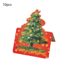 Conjunto de 10 cartões de Natal com motivo de árvore de Natal