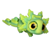 Gröna 3D-utskrivna salamanderfigurer 3 st