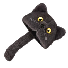 Furry Ear Hat, Soft Fleece Winter Cap for Adults Kids, Playful Novelty Headwear for Themed Parties Holiday Event