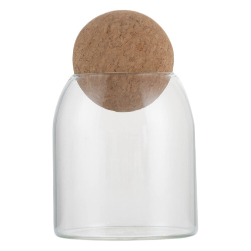 Borcan de sticlă cu capac de lemn, 300 ml