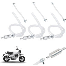 Brake Bleeder Hose with One Way Check Valve, 6mm, White, 3pcs – Compatible with Motorcycle & Car