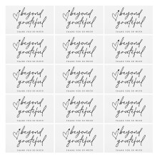 Cartes de remerciement blanches élégantes (150 pièces)