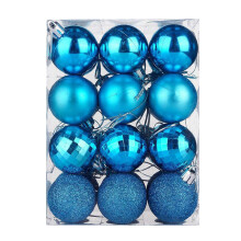 Purple Shatterproof Ornament Balls 2.36 inch 24 pcs