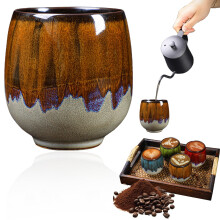 Clearance Glass&Bottle under $5,Glaze Coffee Cup Set Ceramic & Tea Cups With Creative Bulge Design For Home Cafe Or