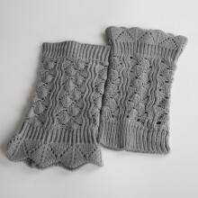 Seductiva Women's Crochet Leg Warmers with Lace Trim – Soft Knitted Boot Cuffs, Compatible with All Boots