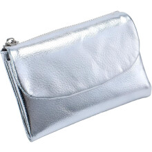 Unisex Pebble Leather Wallet, 5.3In Short Genuine Leather Coin Card Holder, Unisex Clutch Bags, Can Hold Coins, Id Cards