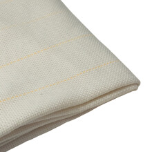 Monks Cloth for Punch Needle & Rug Tufting, 4.92x4.92 ft (1.5x1.5m) Cotton Fabric with Yellow Stripe, Ideal for DIY Crafts
