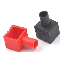 2Pcs Motorcycle Terminal Rubber Covers Battery Sleeve Insulation Cap