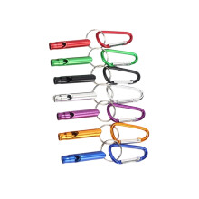 Aluminum Survival Whistle with Carabiner Clip 1pc