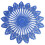 Crochet round table cover cotton linen blue multiple sizes 1