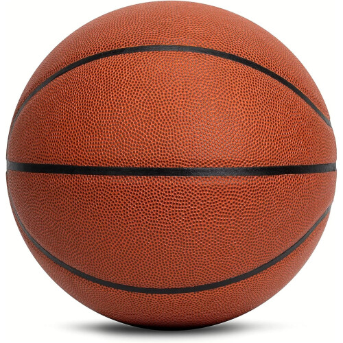 Bola de basquete oficial em couro sintético, tamanho 29,5 polegadas.