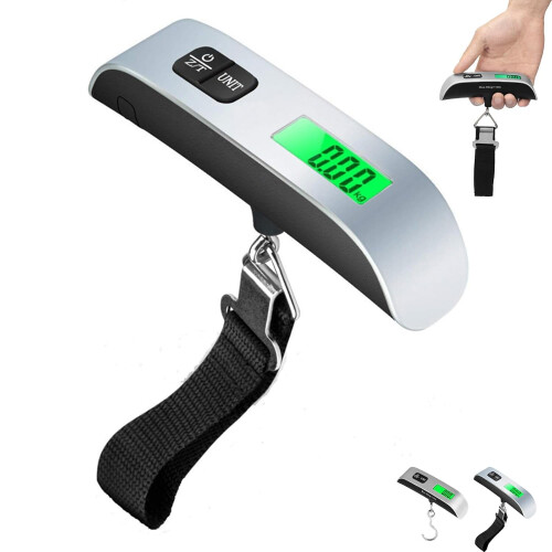 Portable digital luggage scale 110 lb backlit LCD