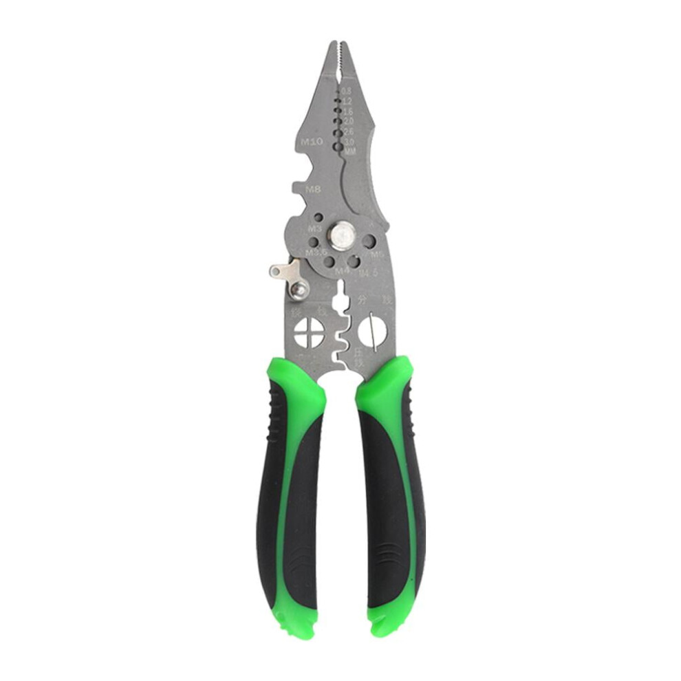 Qenashaing Adjustable Wire Stripper Tool, 8.27", Cr-V Steel, Cutting & Crimping Â For Electrical Work, Diy, Home 9336866678369