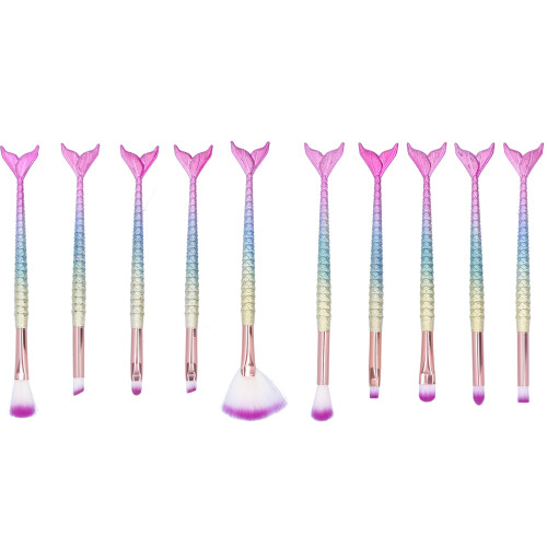 10PCS Makeup Brushes Set Soft Bristles Eye Eye Shadow Blush Eyebrow