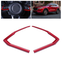 2Pcs Red Sequin Steering Wheel Cover Trim Fit Mazda 3/Axela CX-4/CX-5