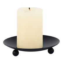 Nierdzewna i bezpieczna taca na świece z żelaza, elegancki, prosty stojak na świece typu tealight i kadzidełka, dekoracyjny talerz na świecę
